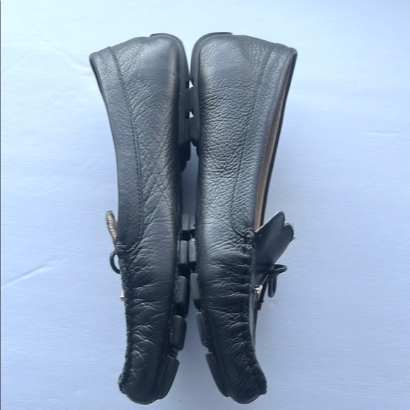 Lands' End Black Flats Driver Loafers with Scalloped Edges - Picture 3 of 9